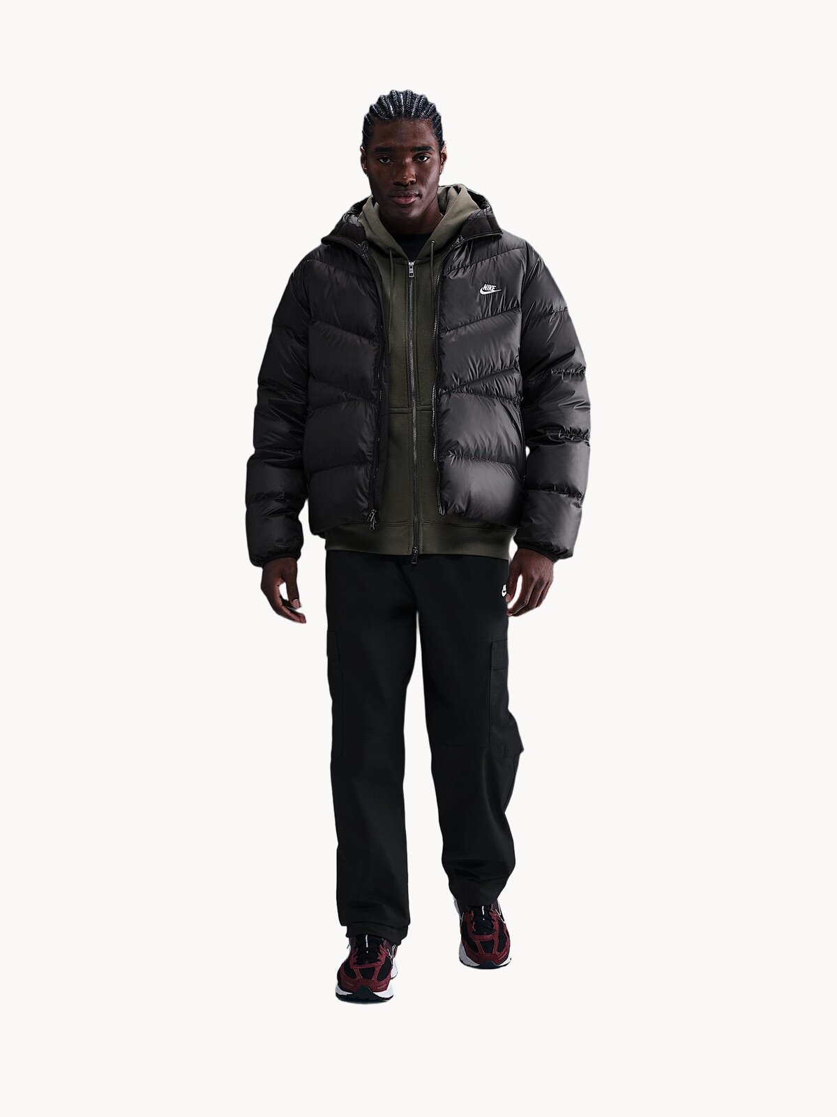 Пуховик NIKE Windrunner, размер M, черный