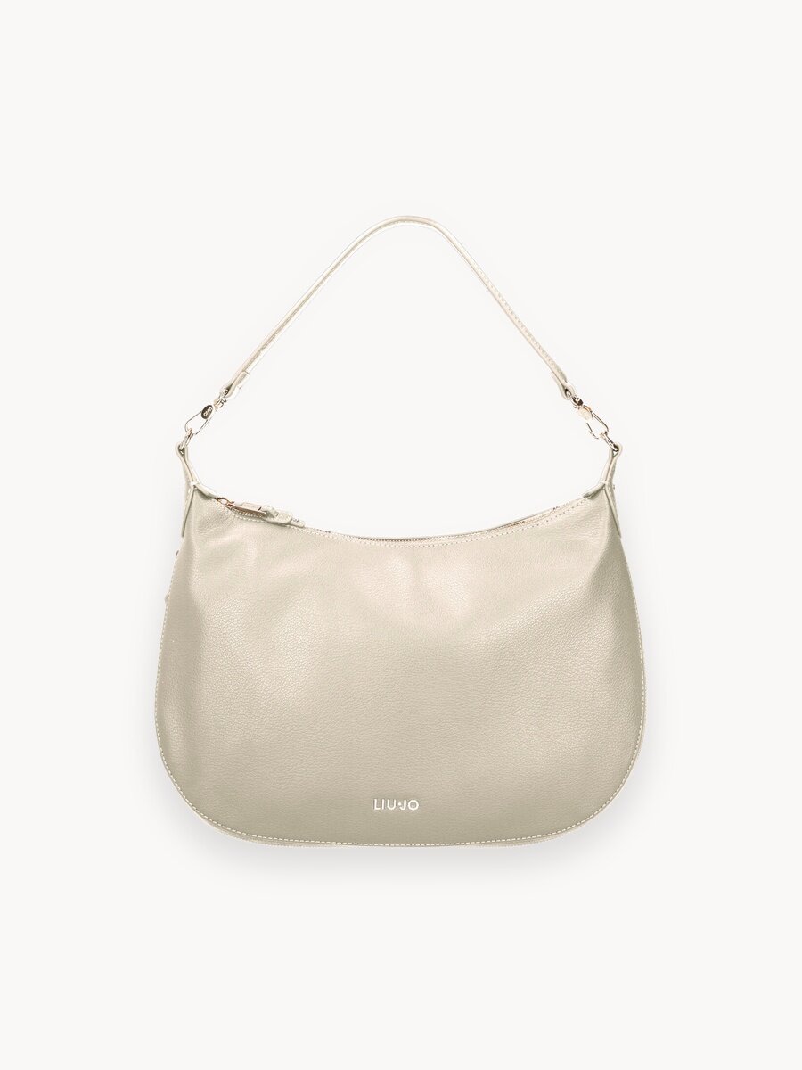 Сумка хобо LIU JO, фактура зернистая, кремовый