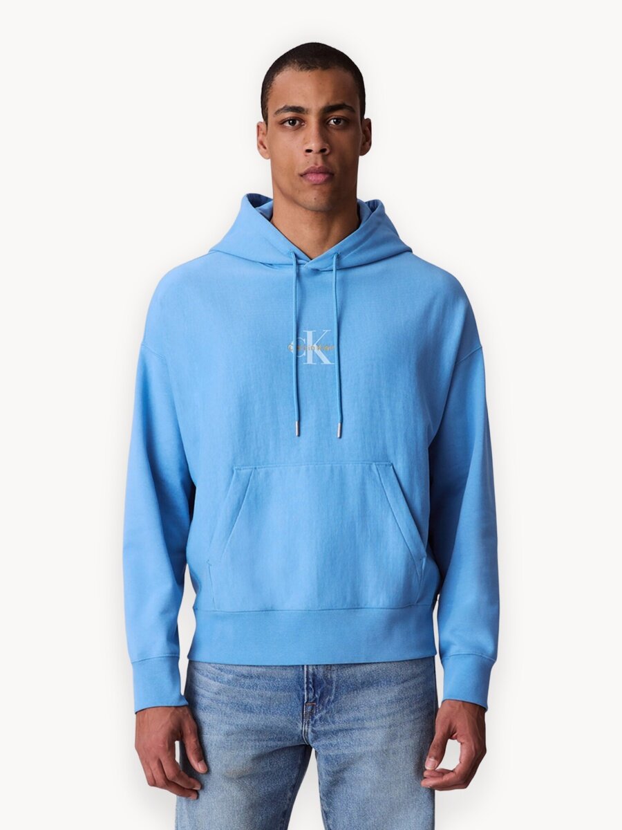 Худи Calvin Klein Jeans, размер 2XL, , голубой