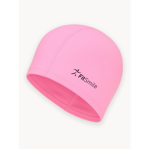 Шапочка для плавания FitSmile, тканевая, для длинных волос, розовая, женская