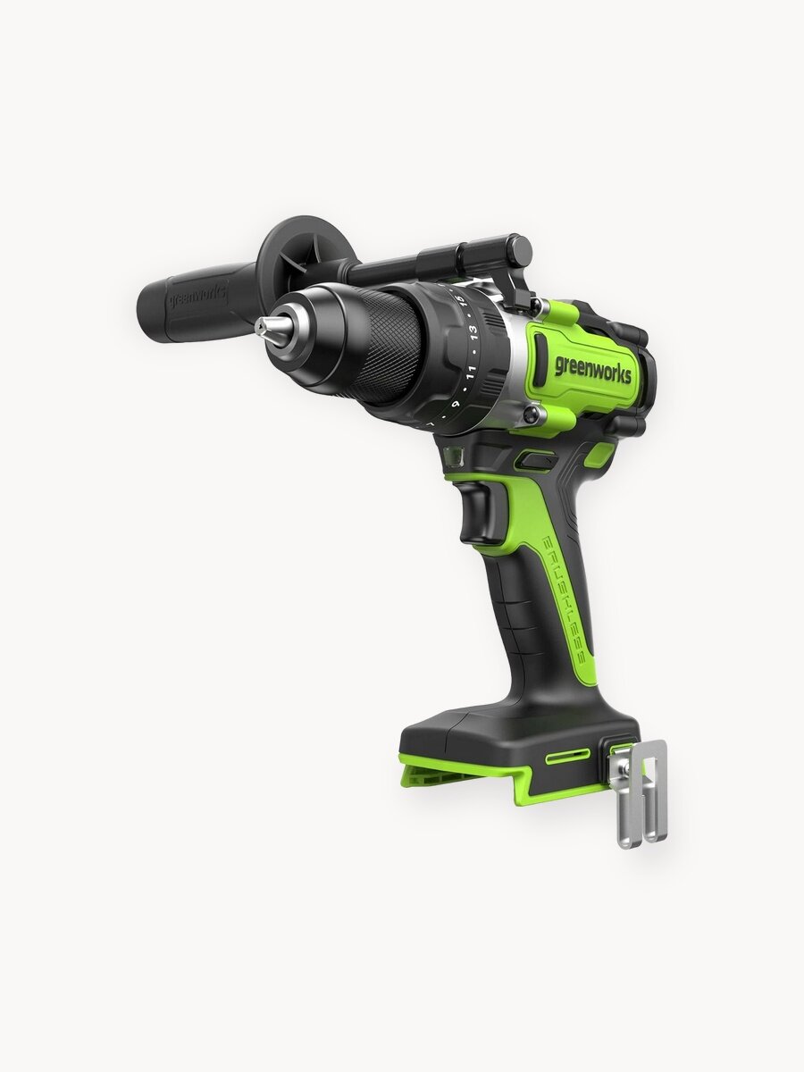 Дрель-шуруповерт ударная Greenworks 24V, бесщеточная, 140Нм, anti-kickback, без АКБ и ЗУ