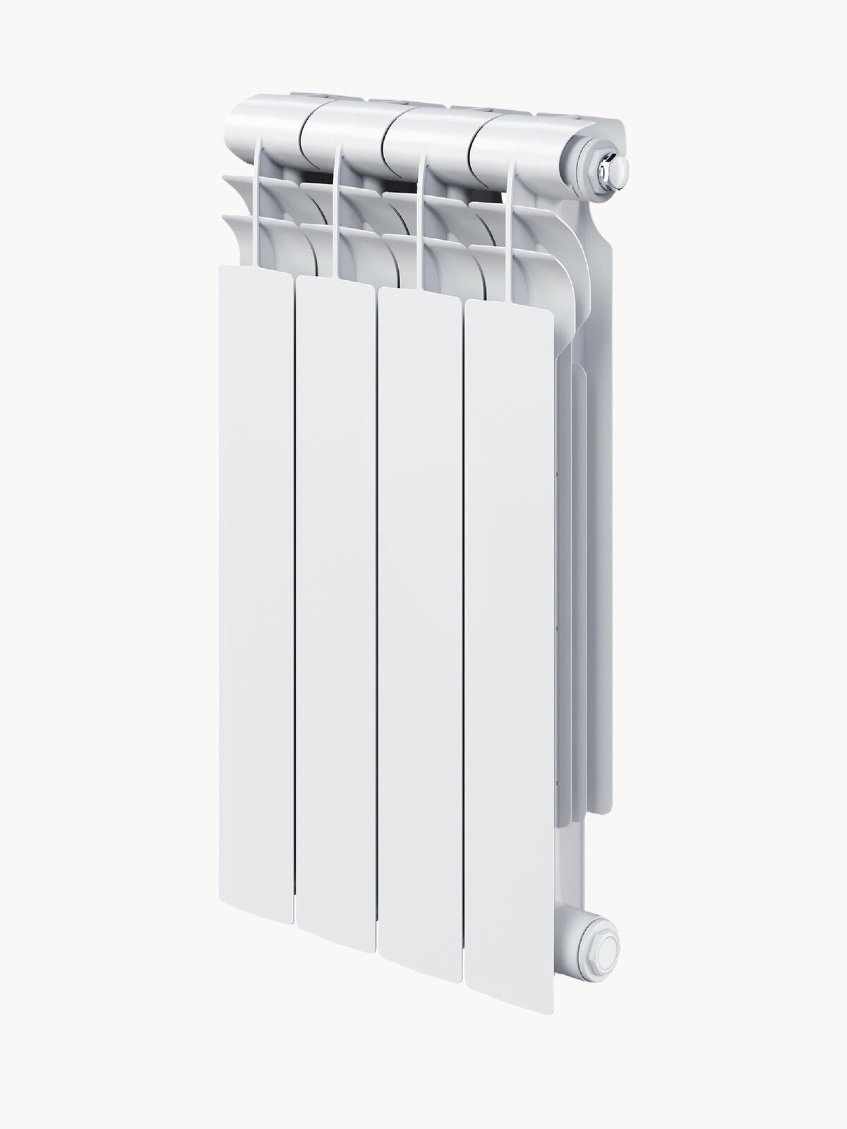 Радиатор биметаллический Ballu BM 500/80, 4 секции, боковой, белый