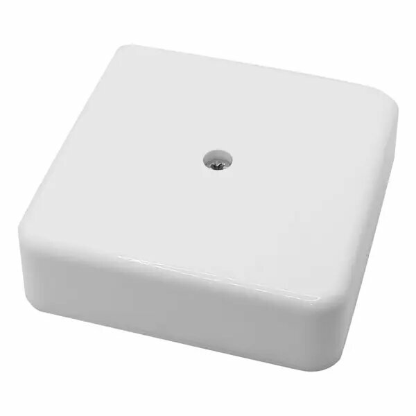 Распределительная коробка открытая Mirkl 75x75x20 мм 2 ввода цвет белый