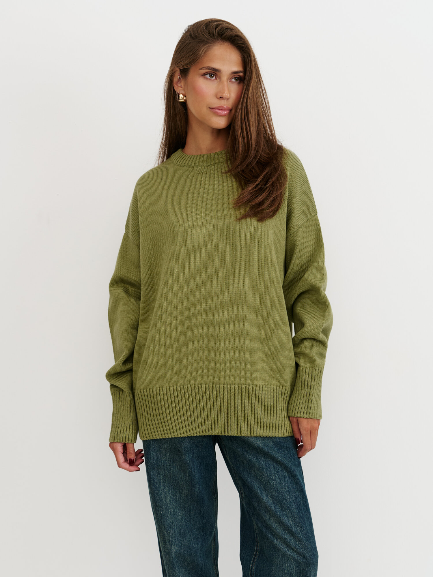 Джемпер KIVI CLOTHING, размер 40-46, оливковый