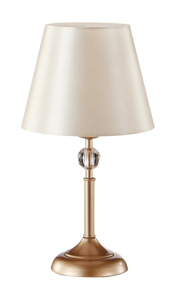 Настольная лампа Crystallux FLAVIO FLAVIO LG1 GOLD_CR E14 60 Вт металл пластик стекло текстиль золотой