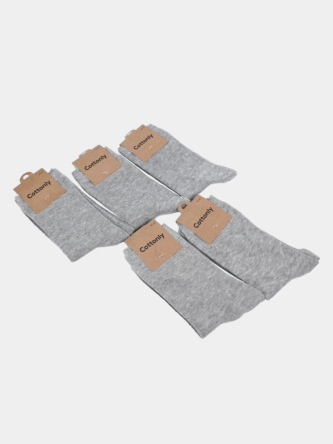 Носки , комплект, 5 пар, размер 36-40, серый — фото 1