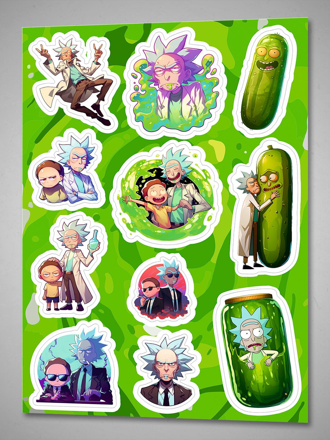 Стикерпак (наклейки) Рик и Морти (Rick and Morty)