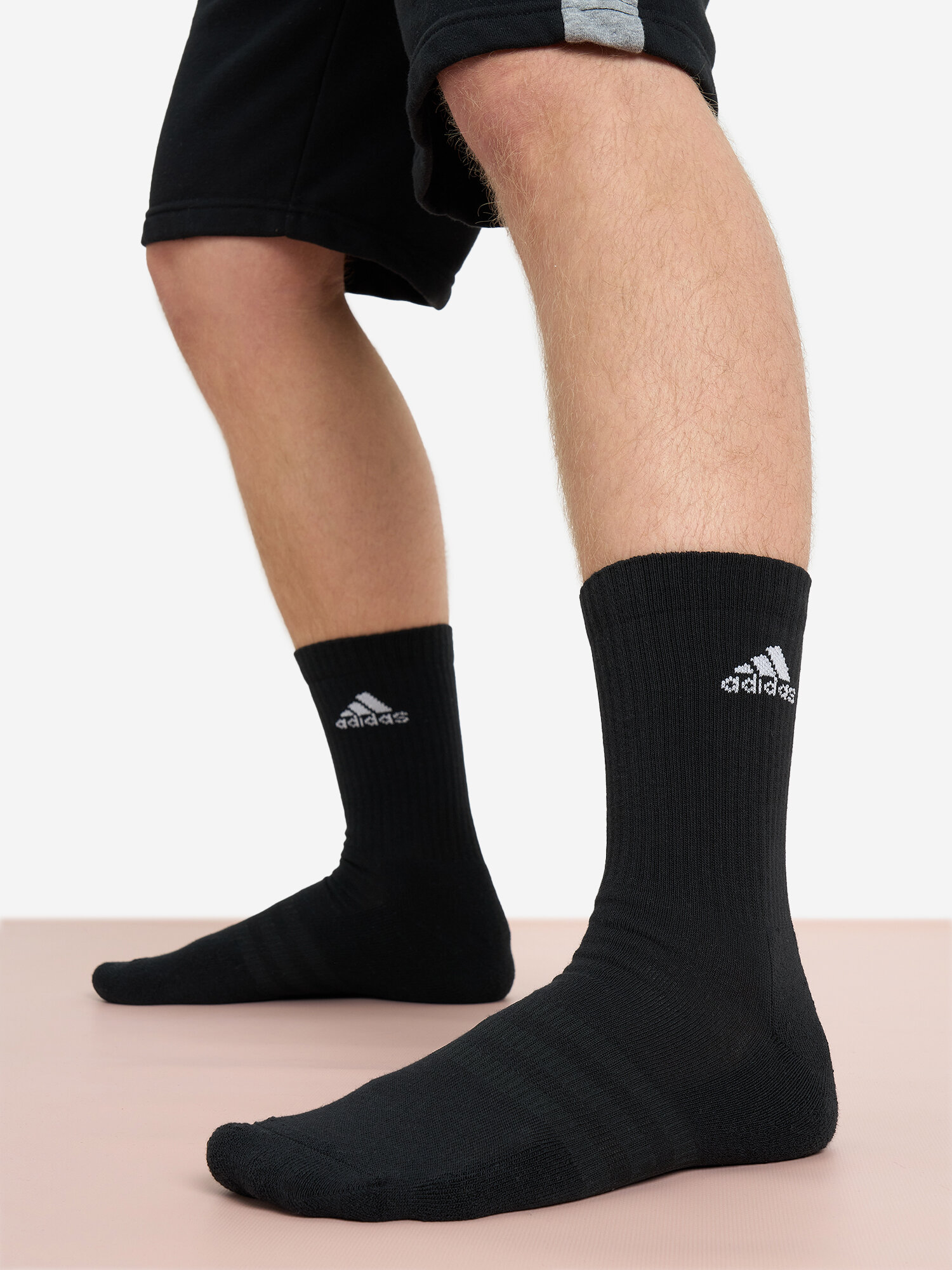 Носки adidas, размер L, черный/белый