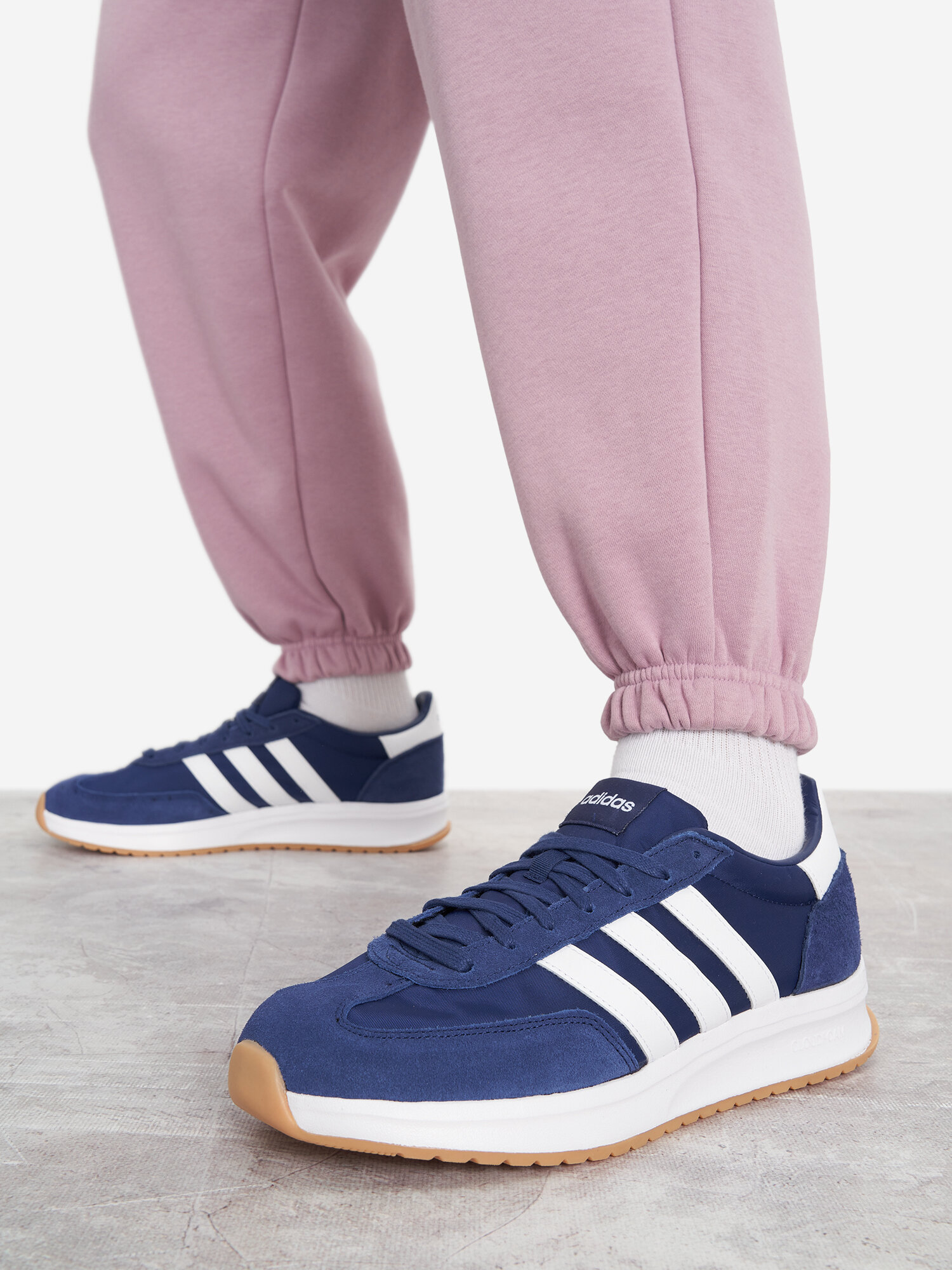 Кроссовки adidas повседневные, размер 10, синий/белый