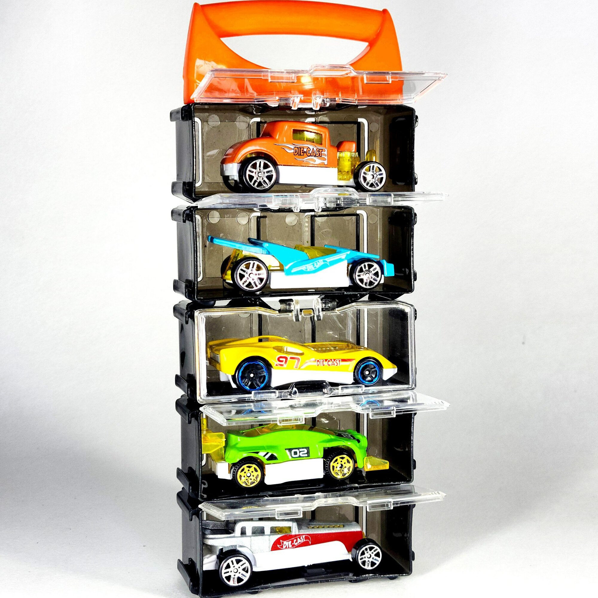 Супера коллекция гоночных машинок "DIE-CAST" с гаражами от , 5 штук