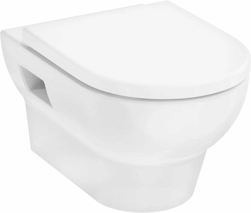 Унитаз подвесной Hansgrohe GladeLake S 60201450 безободковый без бачка фаянсовый белый овальный с прямым выпуском немецкий