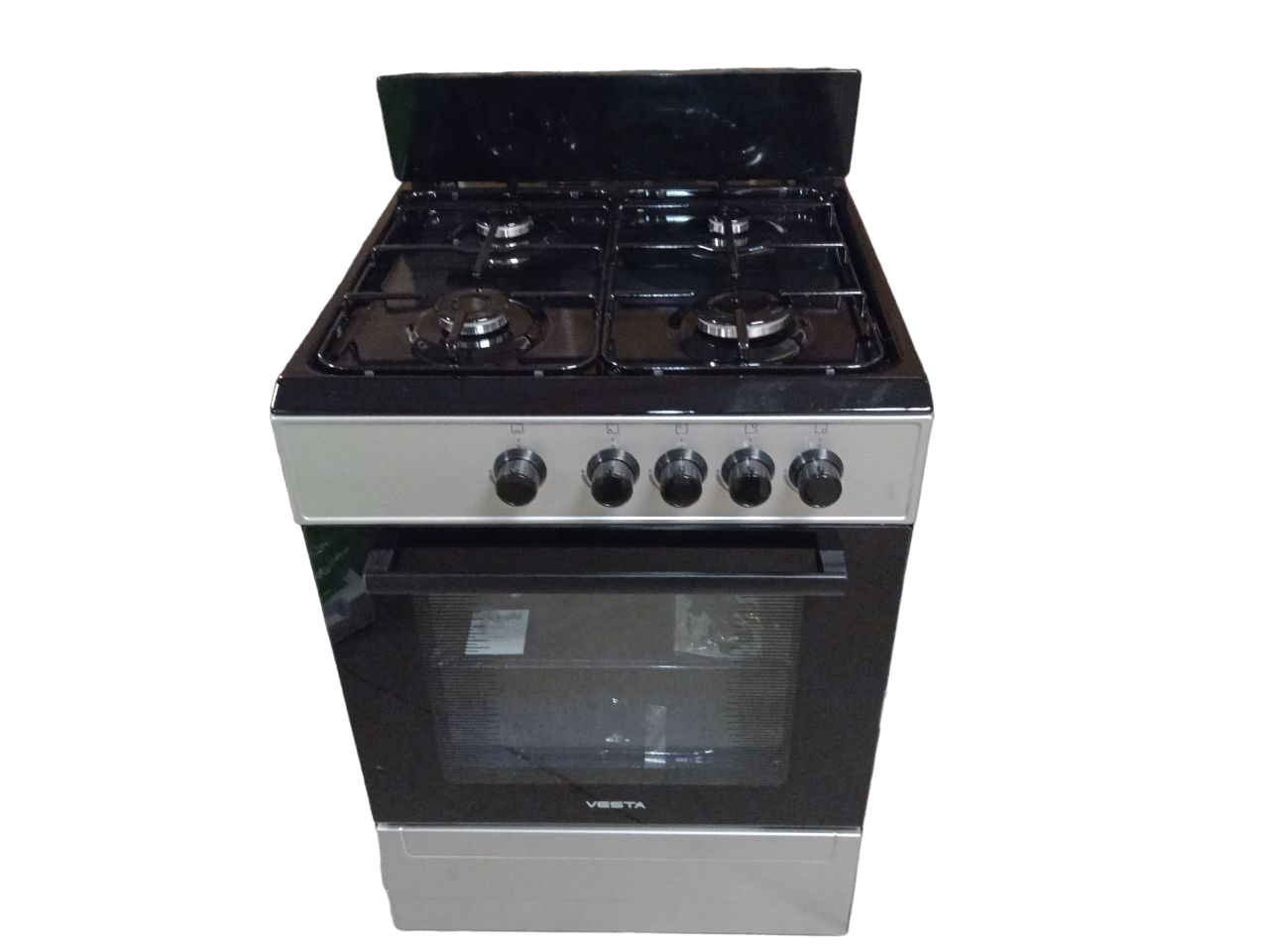 Газовая плита VESTA Bergamo VGG 6021.1, серая, с газ-контролем духовки, 60x60 см, 36кг