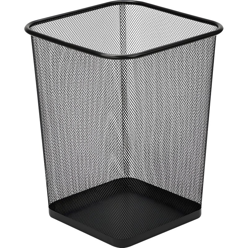Корзина для мусора Luscan 17 л металл черная