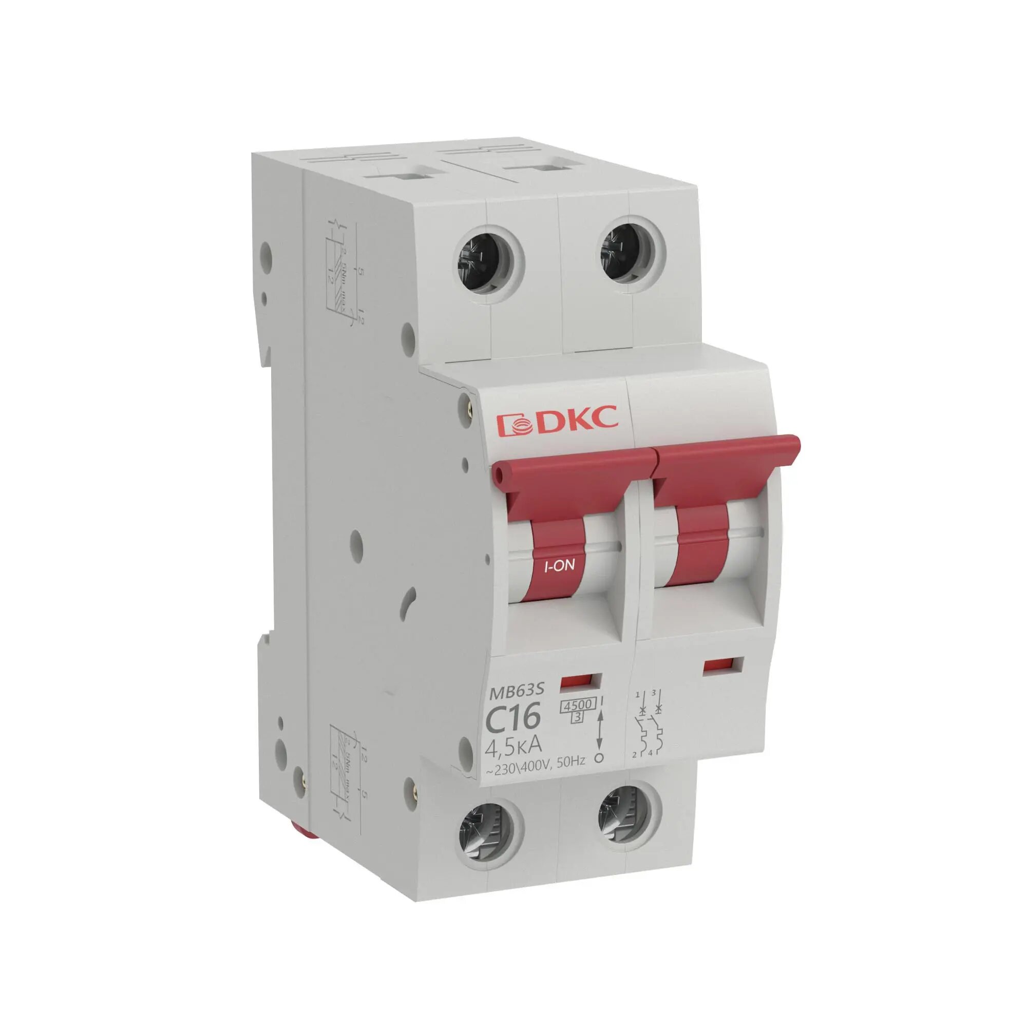 Автоматический выключатель DKC Yon 2P C16 А 4.5 кА