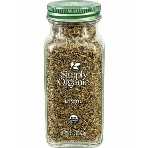 фото Тимьян чабрец simply organic в стеклянной баночке, 22 гр