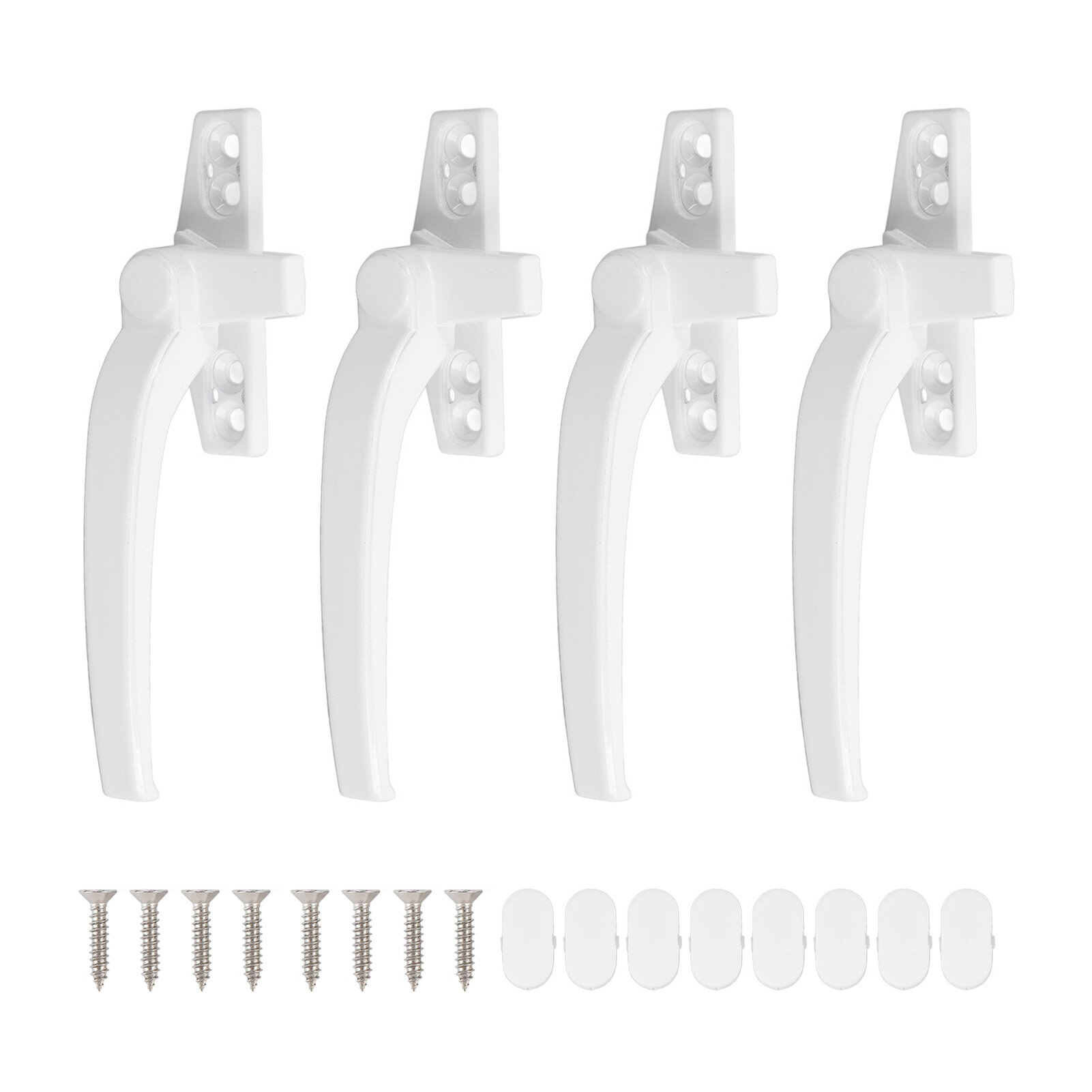 Оконная ручка из алюминиевого сплава для плоской открытой внешней нажимной створки фурнитура для замка безопасности левая белая