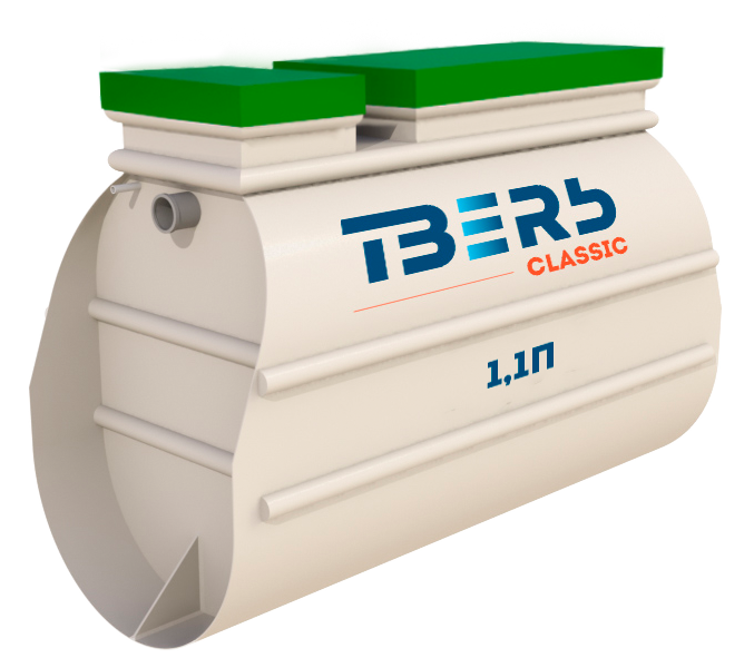 Тверь Classic 1.1П станция биологической очистки в горизонтальном исполнении компрессорная самотёчная