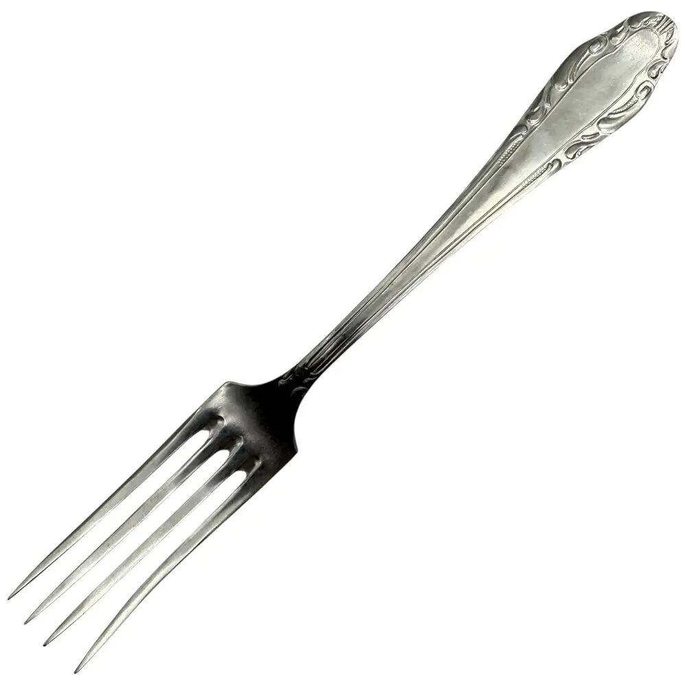 Вилка столовая  Завиток   20 5 см  нержавеющая сталь  1980 1990 гг  Запорожье ДСС  СССР