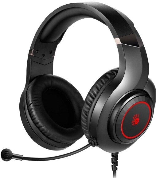 Гарнитура A4Tech Bloody (G220 AUX3.5-4PIN + USB) черный 2м мониторные