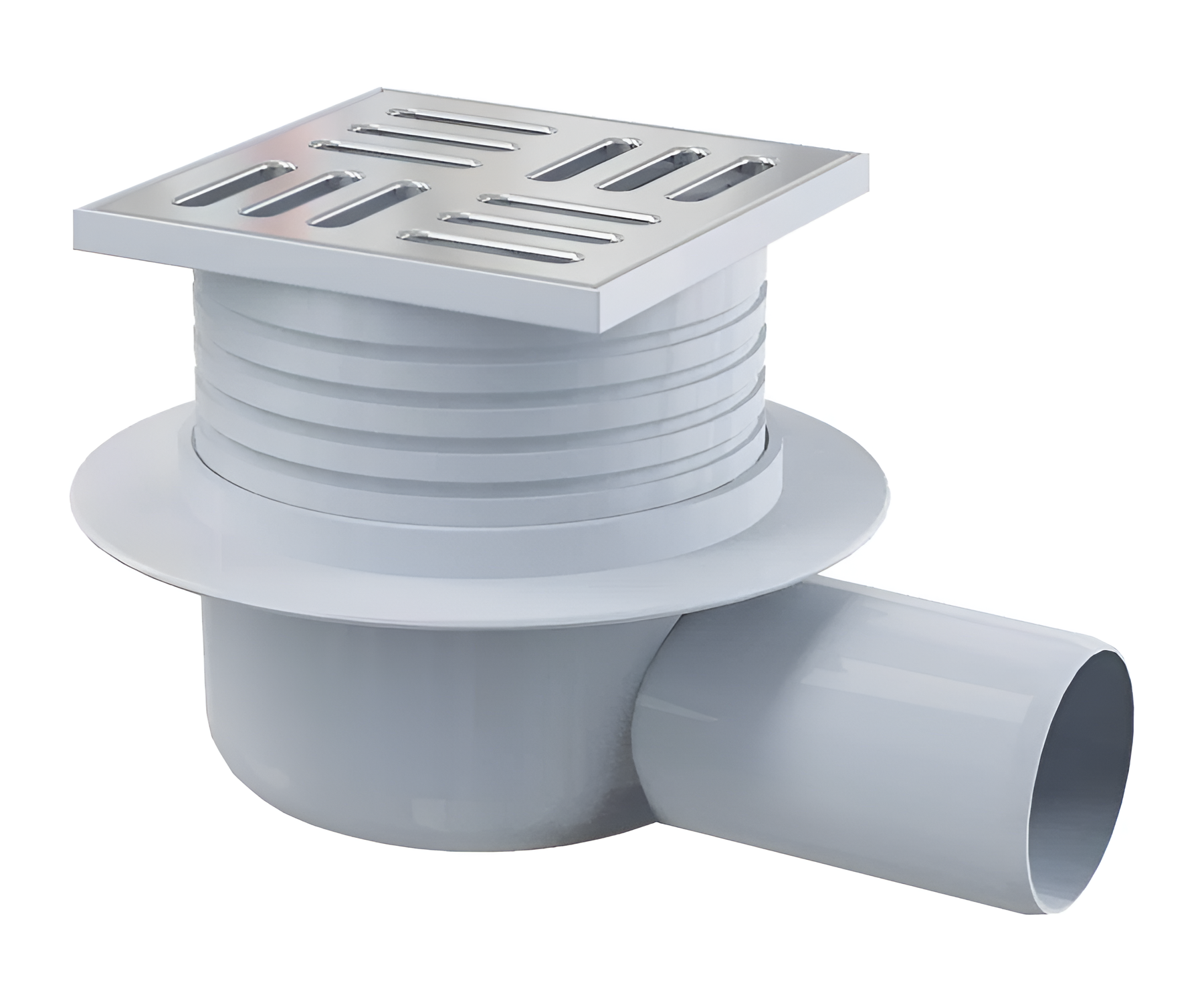 Трап напольный 105*105/50мм Alcadrain APV26 боковой сток нержавеющая сталь