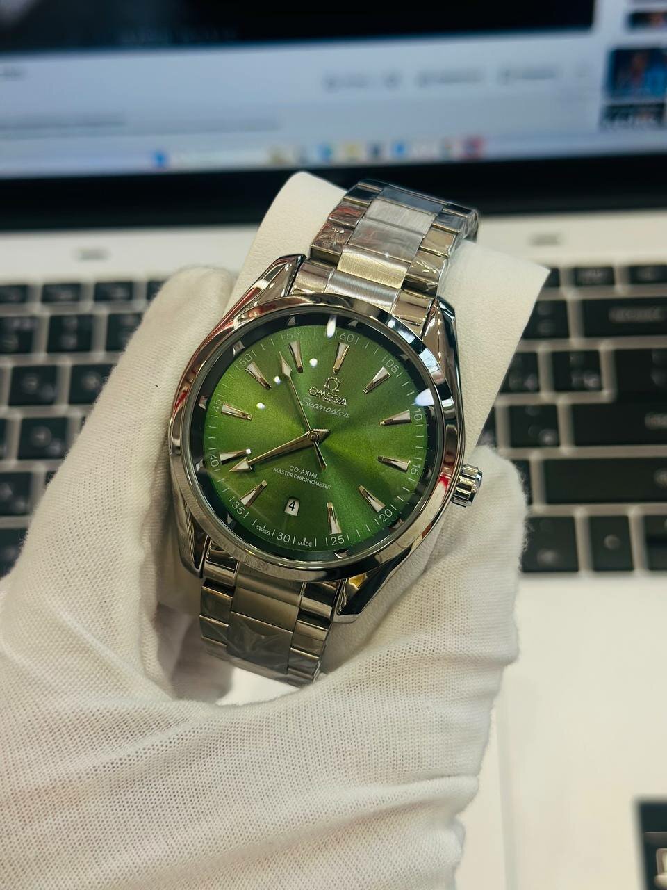 Наручные часы OMEGA, серебристый — фото 1