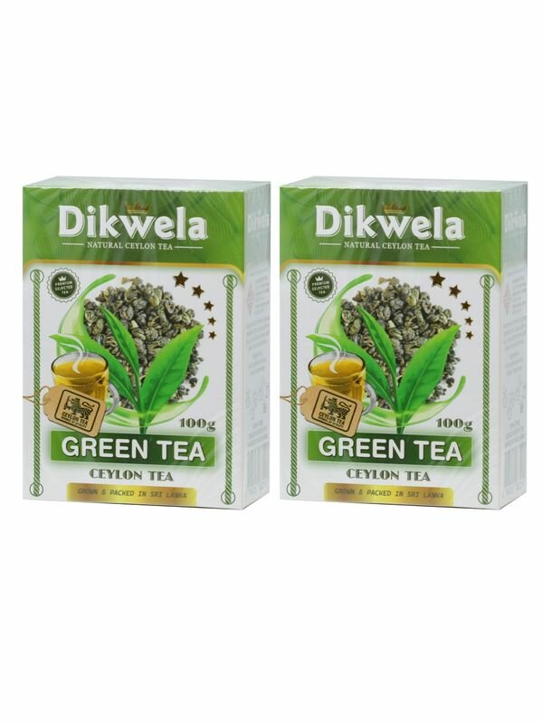 Dikwela Чай листовой, зеленый, 100 г, 2 шт