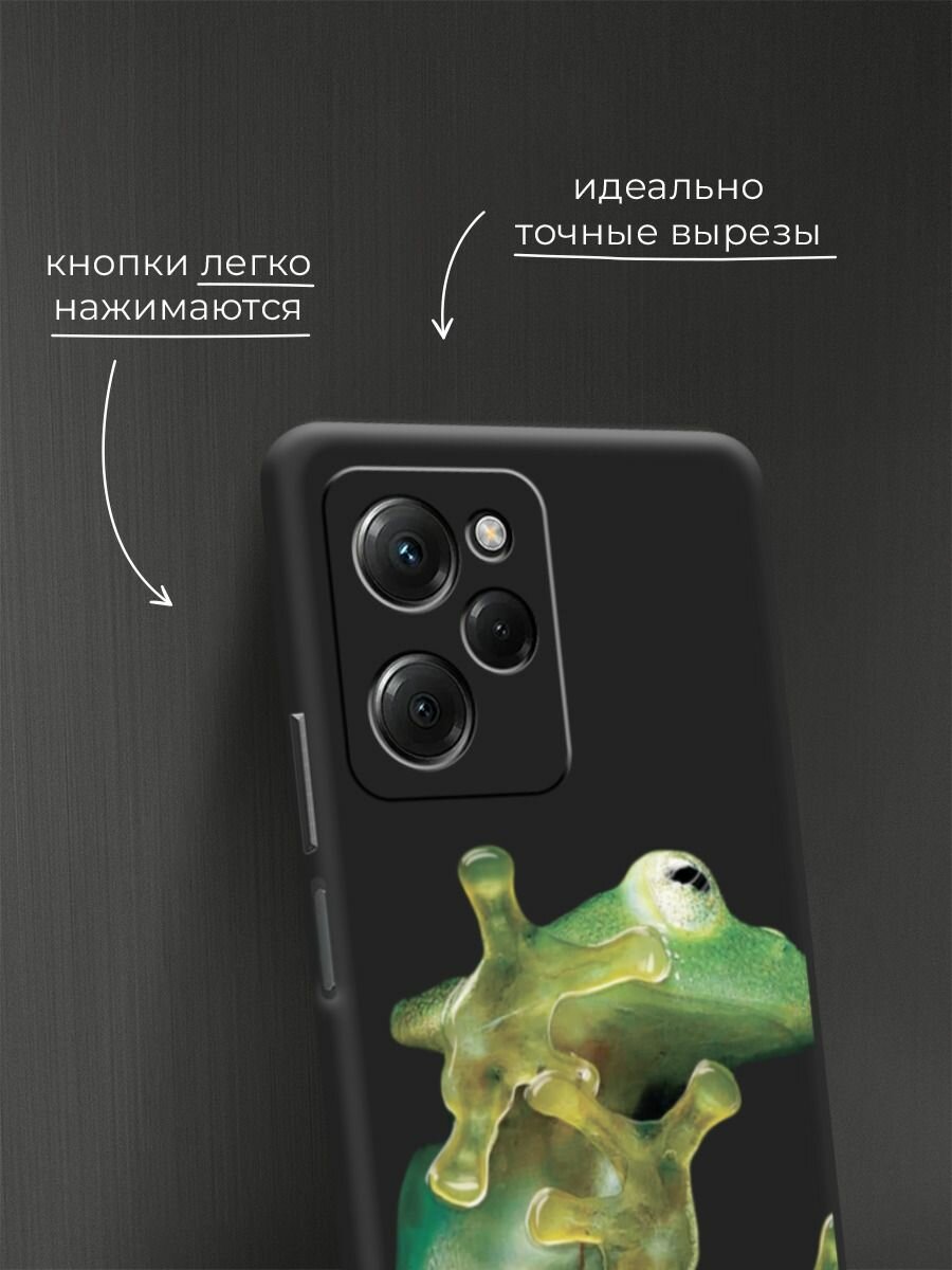 Чехол на Xiaomi Poco X5 Pro 5G / Поко X5 pro 5G с принтом Зеленая лягушка 2 — фото 1