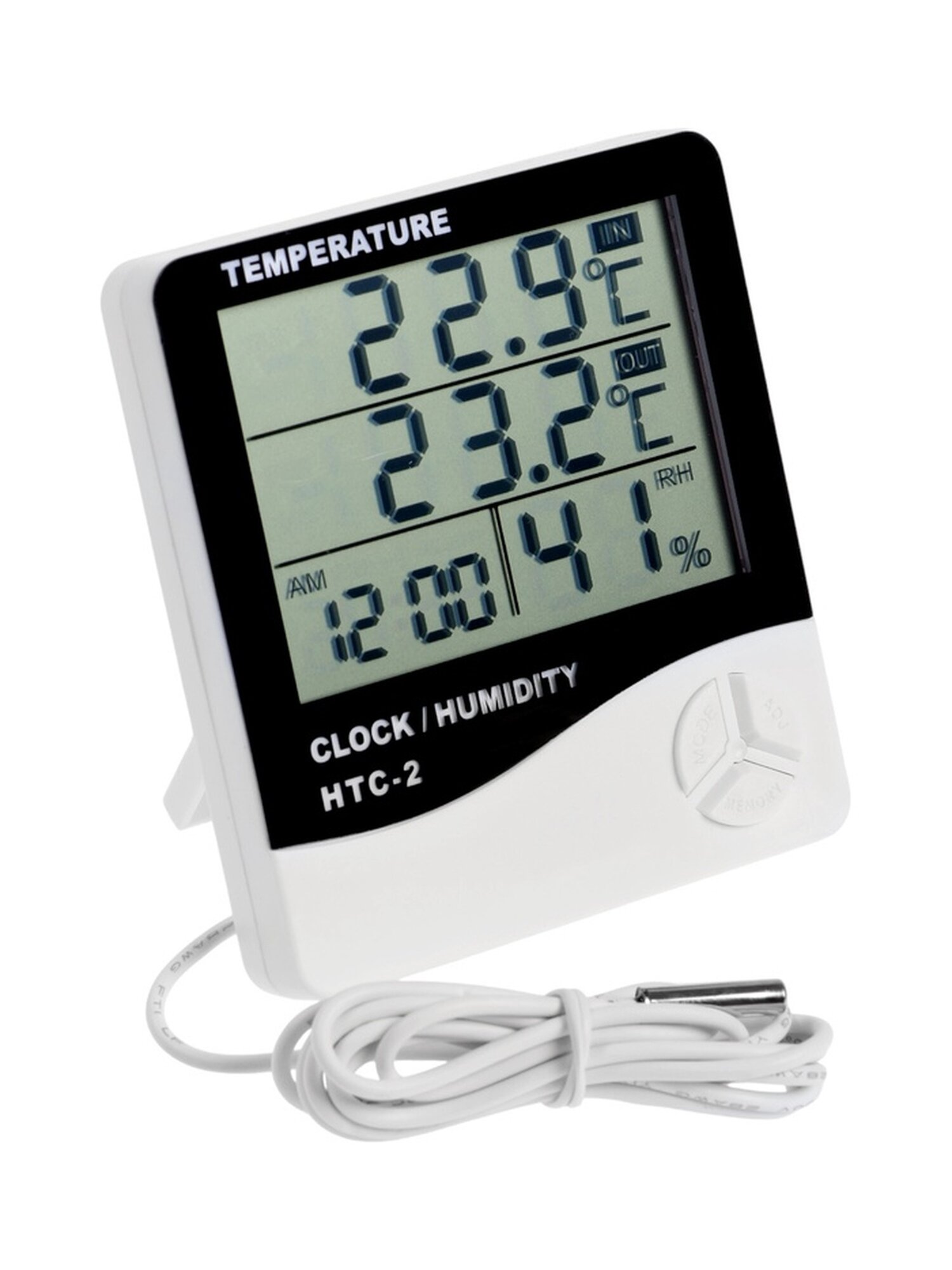 Термометр LTR-16 электронный 2 датчика температуры датчик влажности белый 10906797