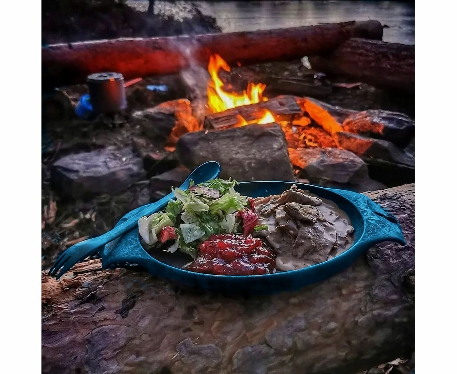 Финская тарелка плоская Kupilka 44 (объем 440 мл.) Цвет: синий.