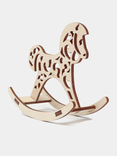 Игрушечная лошадка качалка для кукол. фанера 3 мм. можно раскрасить — фото 1