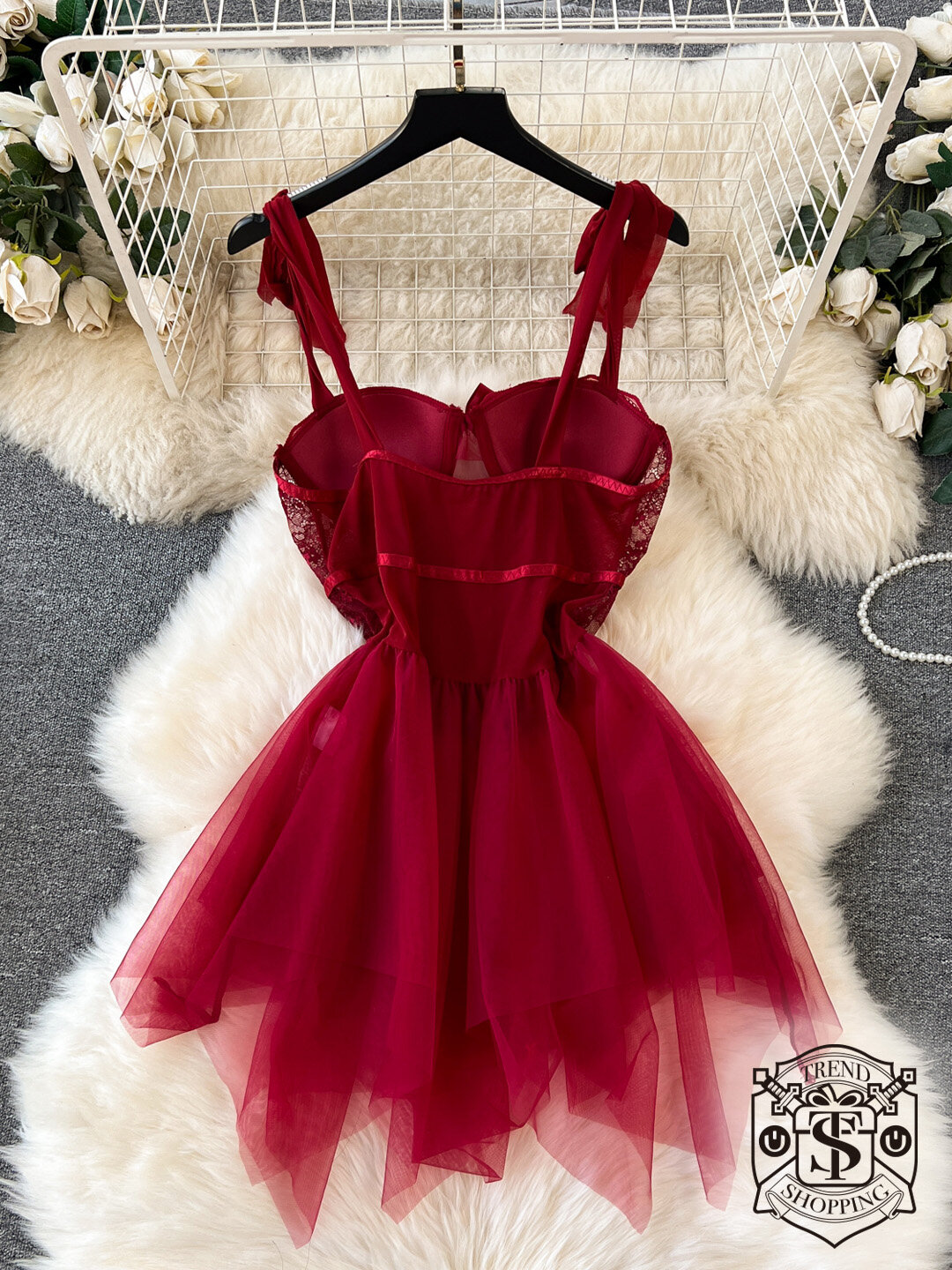 Пеньюар , размер стандарт, красный — фото 1