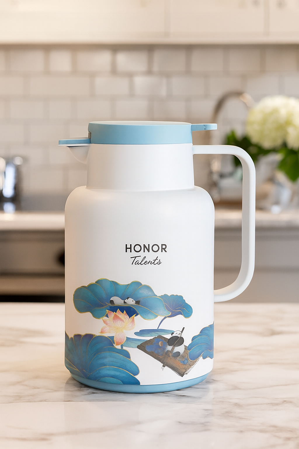 Термос-кувшин Honor "Talents", 1,5 л, стеклянный, алюминиевый, бежевый — фото 1