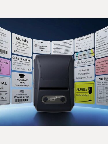 Изображение товара Беспроводной принтер этикеток, Bluetooth, переносной, термотрансферный, коммерческая печать