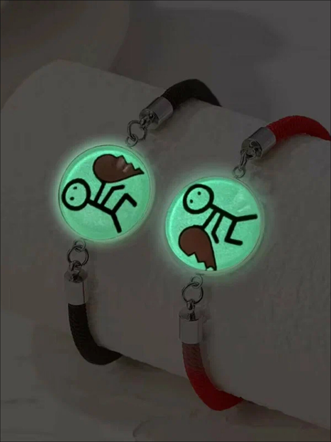 Набор браслетов "Солнце и Луна", ручная работа, для влюбленных, 2 пары