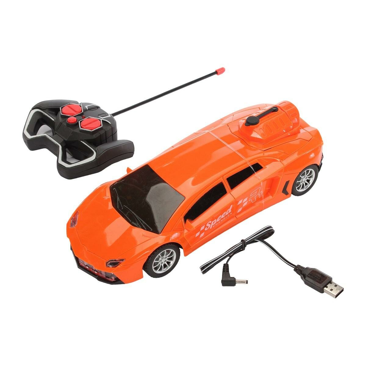 Радиоуправляемая машинка «Speed» оранжевая, 32.5x14x11 см, для активных игр