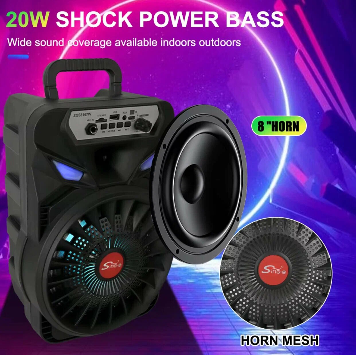 Колонка SUPER BASS, ZQS8167, 3000 мАч, беспроводной усилитель звука!