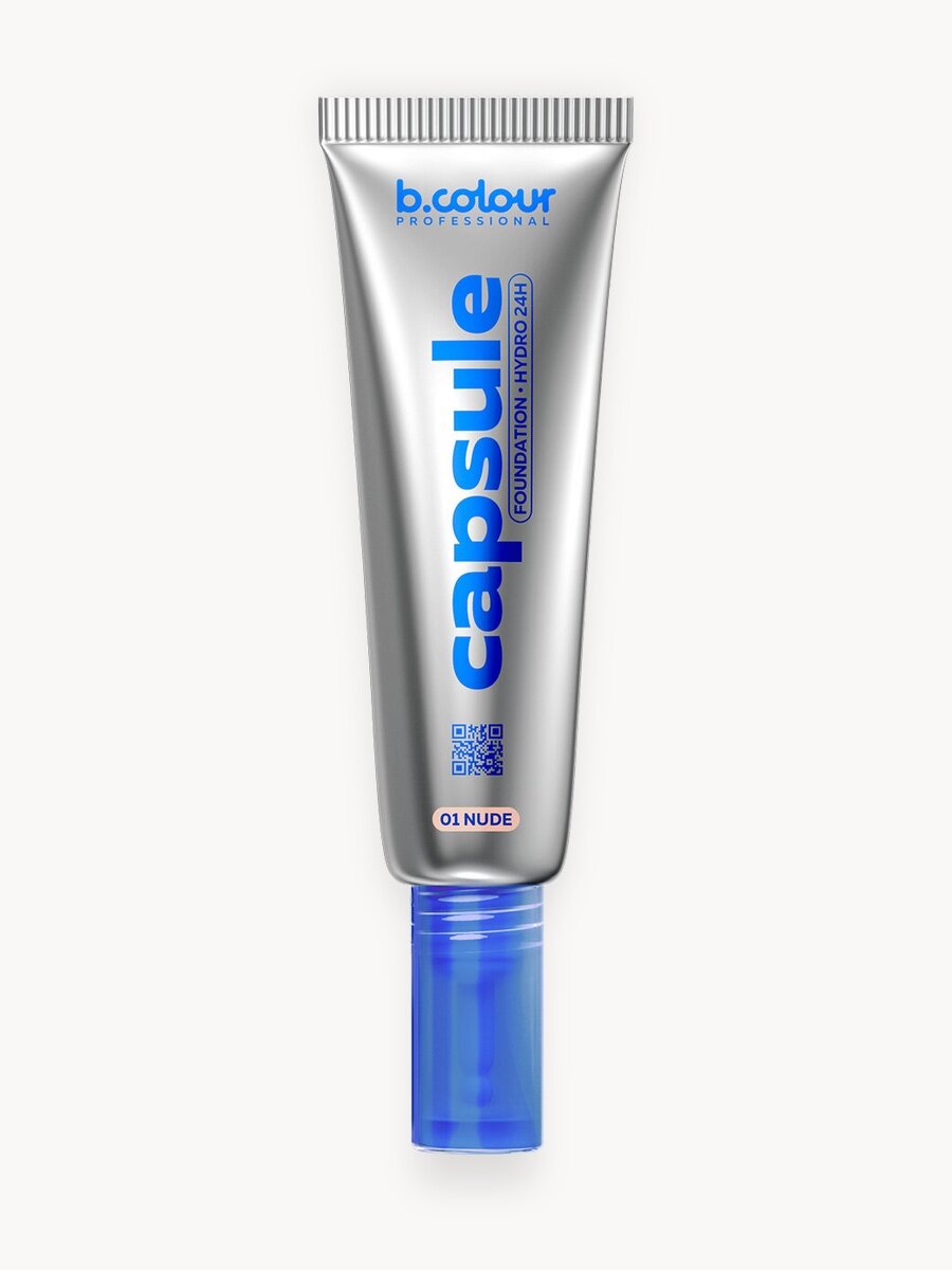 B.COLOUR PROFESSIONAL Тональный крем для лица матирующий, увлажняющий, стойкий CAPSULE 01 NUDE