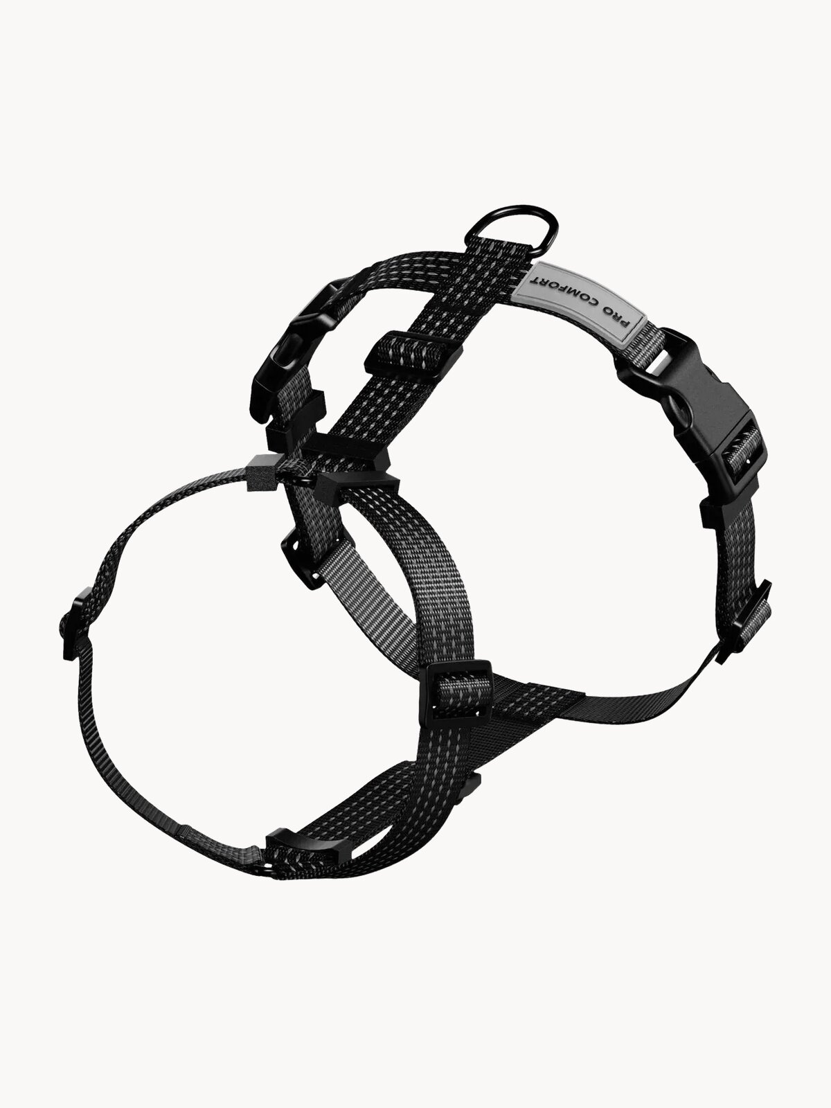 Шлейка для собак мелких и средних пород анатомическая размер XS, черная, PRO COMFORT