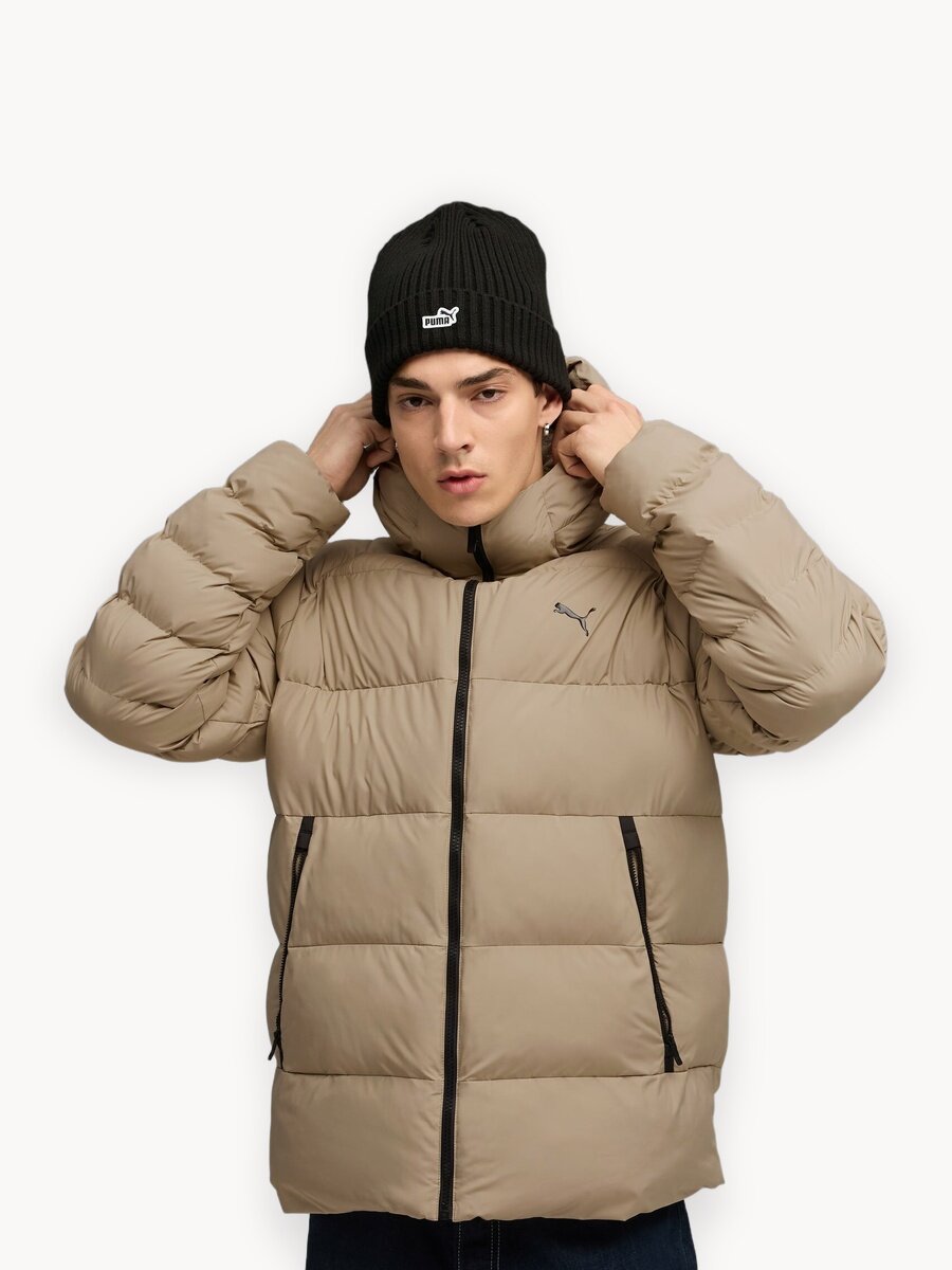 Куртка PUMA Mono Hooded Jacket, размер XXL, коричневый