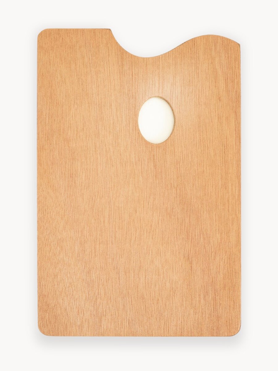 Прямоугольная деревянная палитра Малевичъ, размер 20х30 см, ДВП