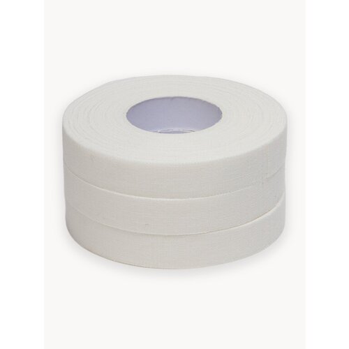 Спортивный бинт Kinexib Sport tape, для жесткой фиксации, неэластичный 9.1м*1см(3 штуки), белый