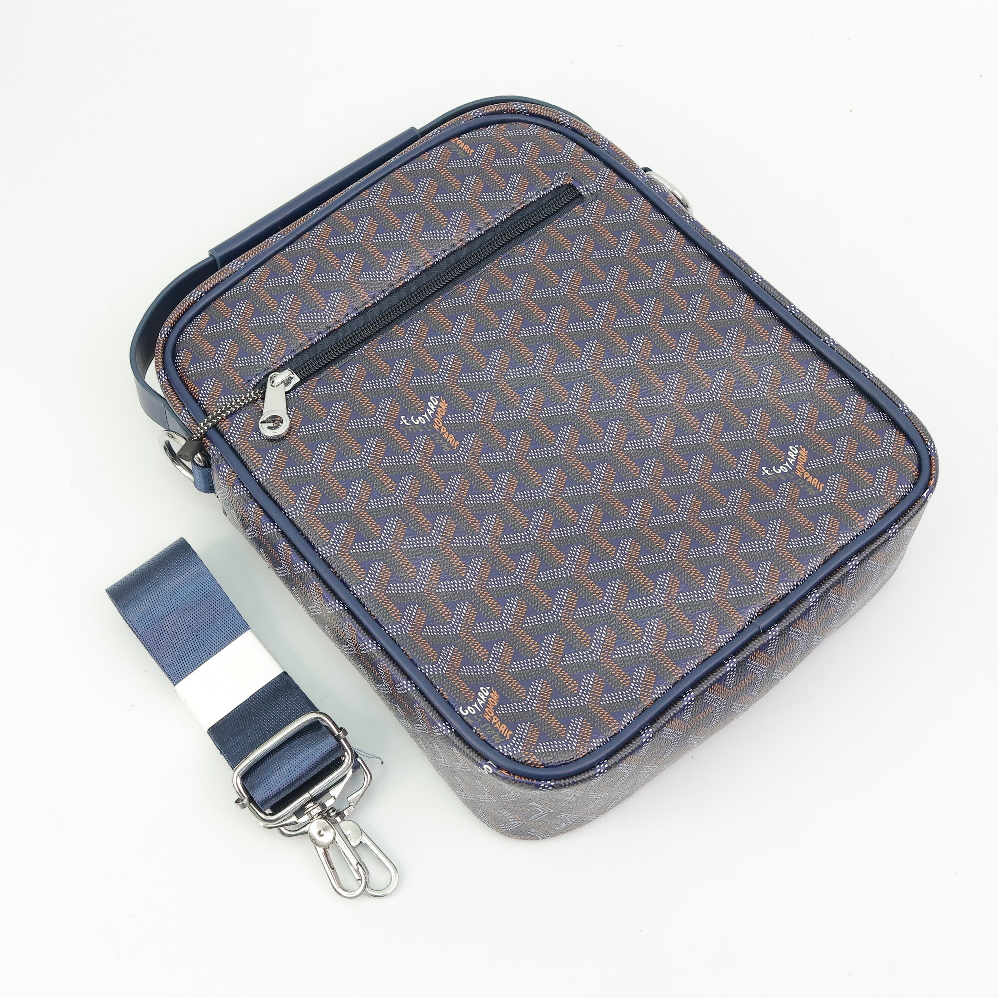 Сумка кросс-боди , фактура гладкая, синий — фото 1