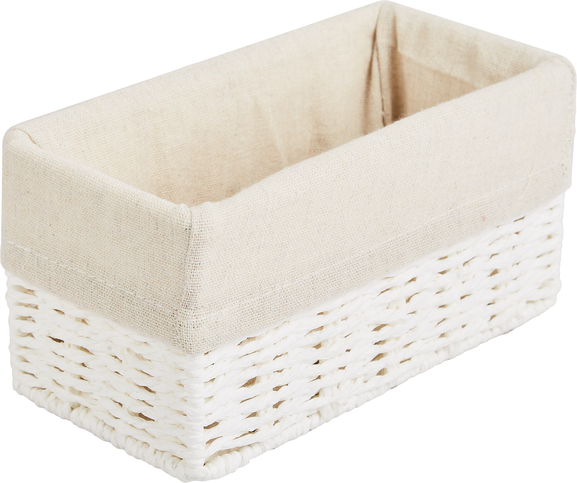 Корзина для хранения 20x10x10 см бумага цвет белый