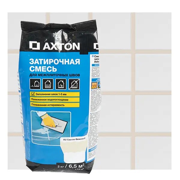 Затирка цементная Axton А310 цвет светло-бежевый 2 кг