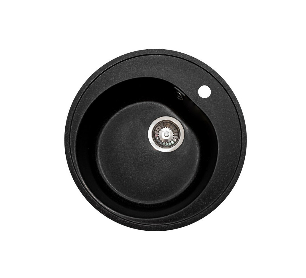 Мойка кухонная GranAlliance G-10 искусственный камень черная 50 см