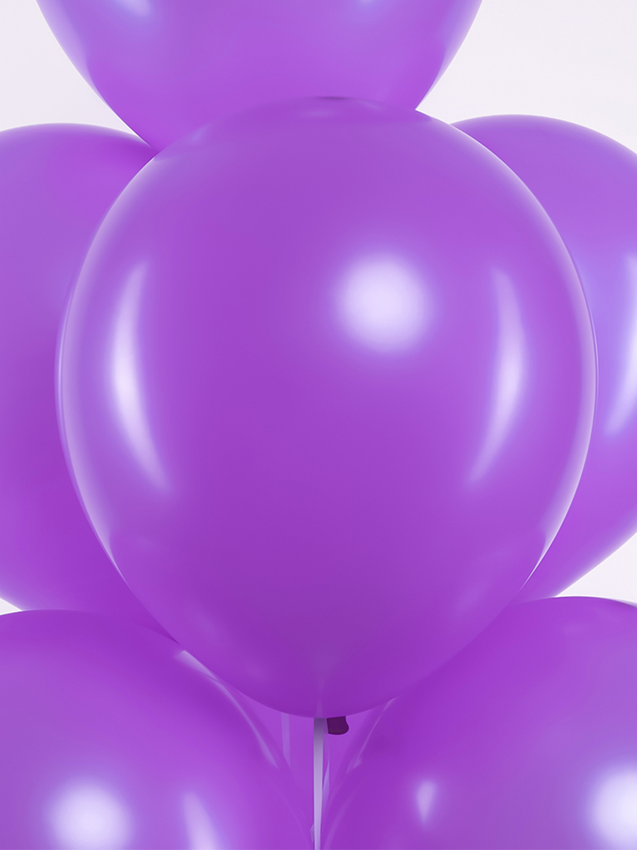 Воздушные шары фиолетовые 25 см, 50 шт. — фото 1