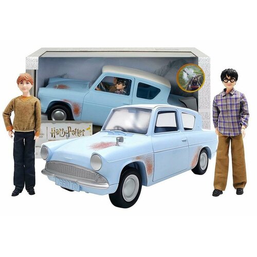 фото Кукла mattel harry potter - приключение гарри и рона на летающей машине - набор с автомобилем ford anglia и куклами hhx03
