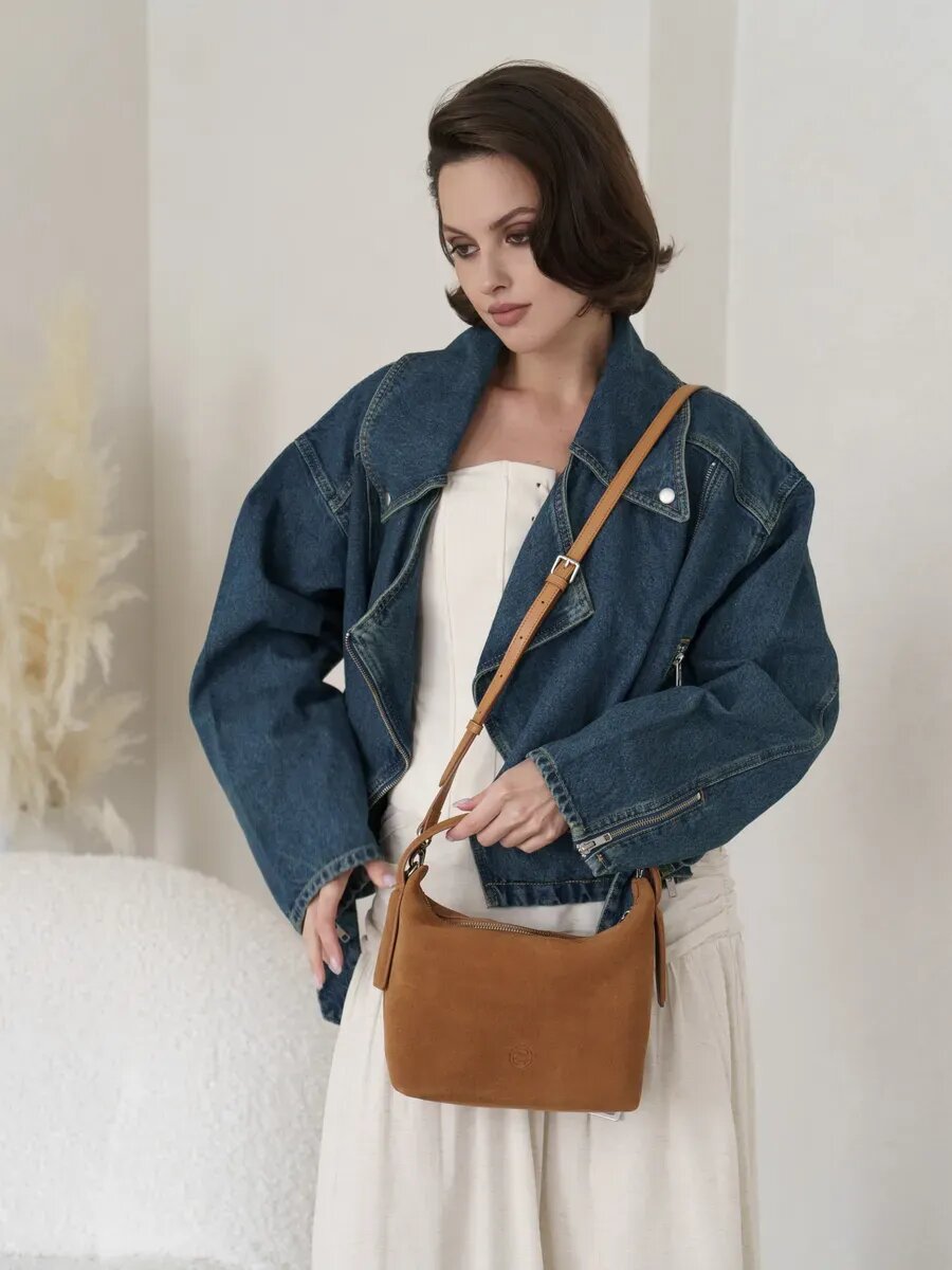 Сумка хобо Paprika Bag Italy, желтый, коричневый — фото 1