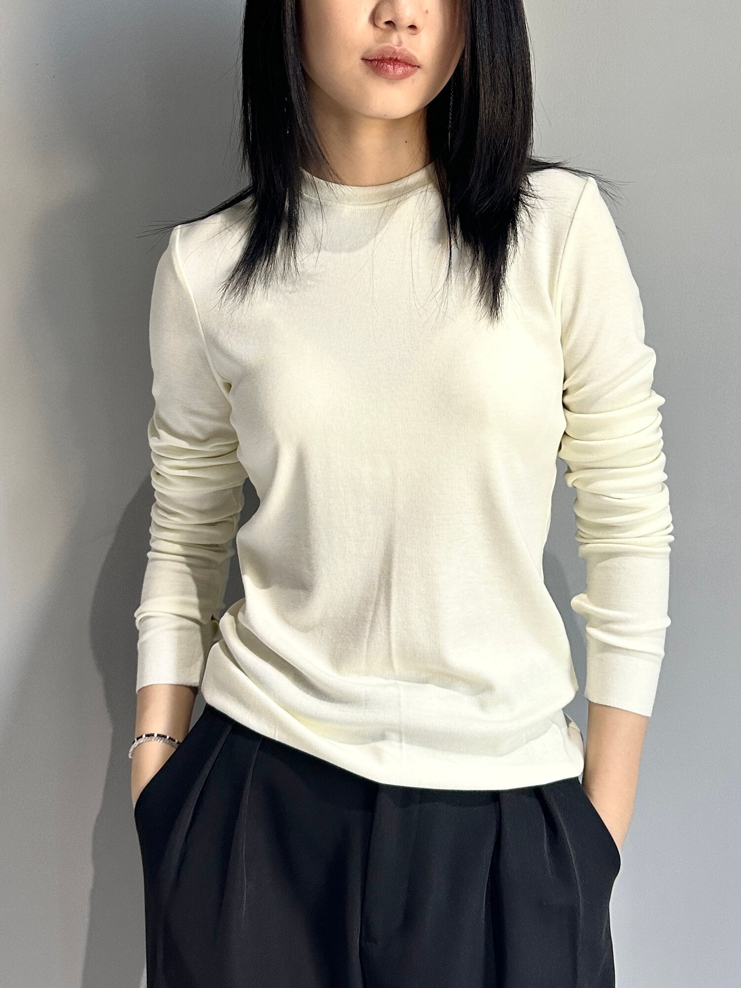 Лонгслив INK Коричневый, Темно-коричневый, Белый, размер Std, , белый — фото 1