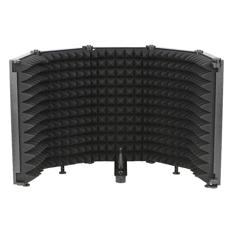 5-панельный ветрозащитный экран для микрофона, складной шумопоглощающий пенный экран LO-PS69